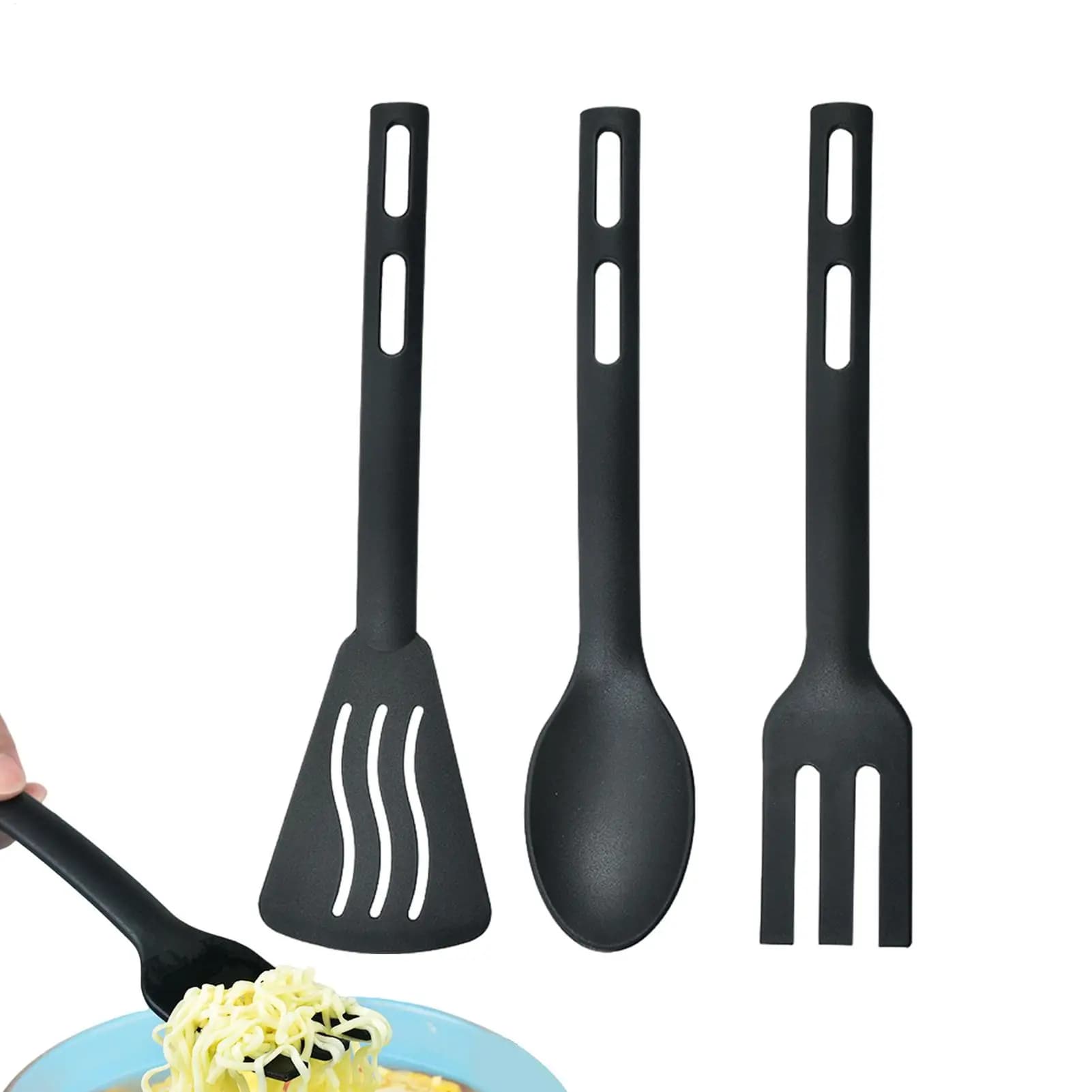 Kitchen Tool Set Nylon Cooking Tools Set Sturdy Cutlery Kit With Non-Stick Spatulas Comfortable Handle Cookware Accessories