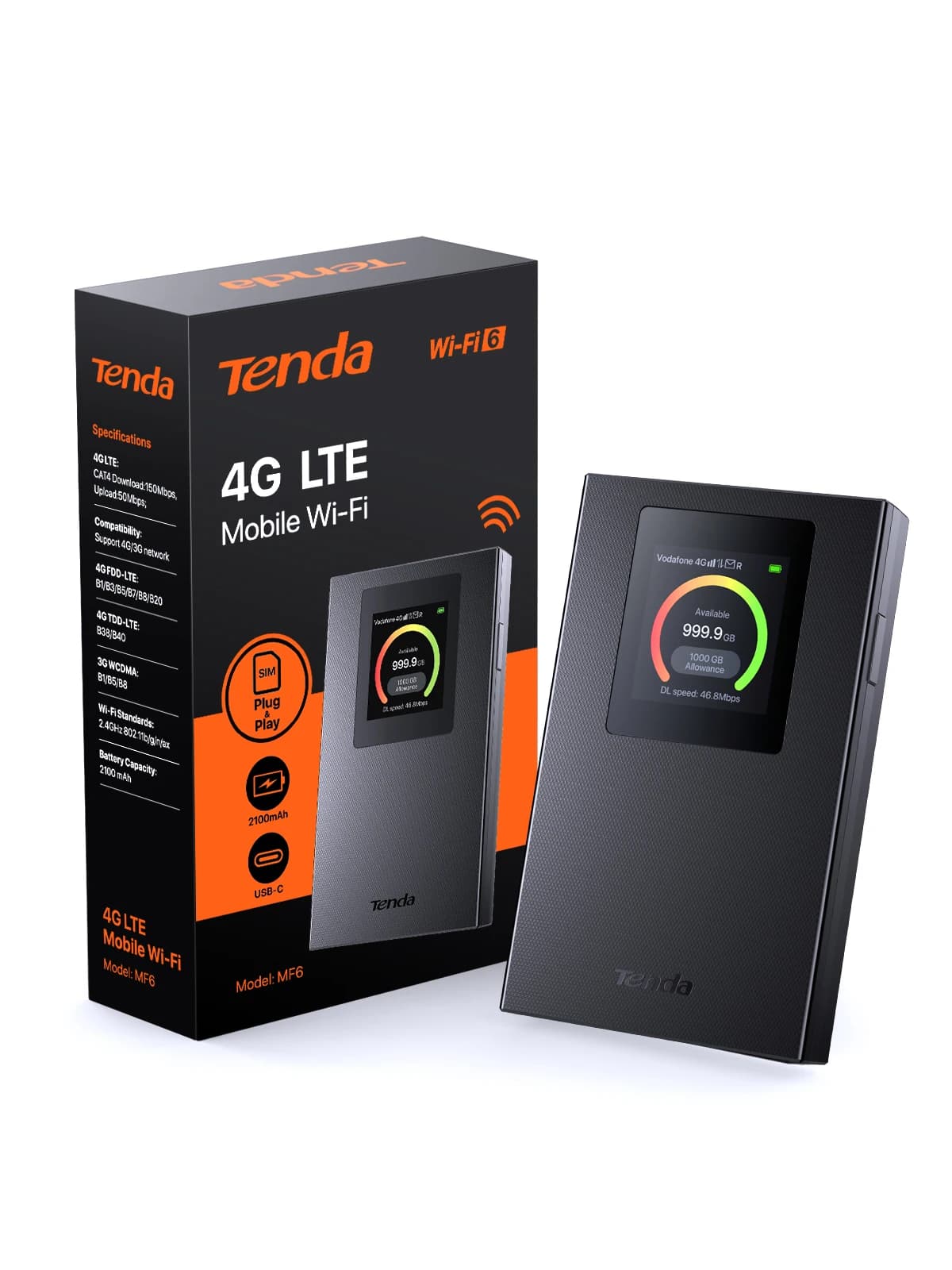 4G LTE Router Wireless Wifi Portable Modem Mini Outdoor Hotspot Pocket Mobile Wifi 286Mbps Sim CAT4 Card Slot Repeater 2100 MAh
