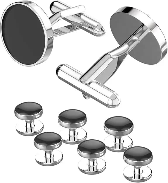 Cufflinks For Men 316L Stainless Steel Tuxedo Shirt Cuff Links Accessories Business Groom Wedding Black Silver Gold Jewelry
