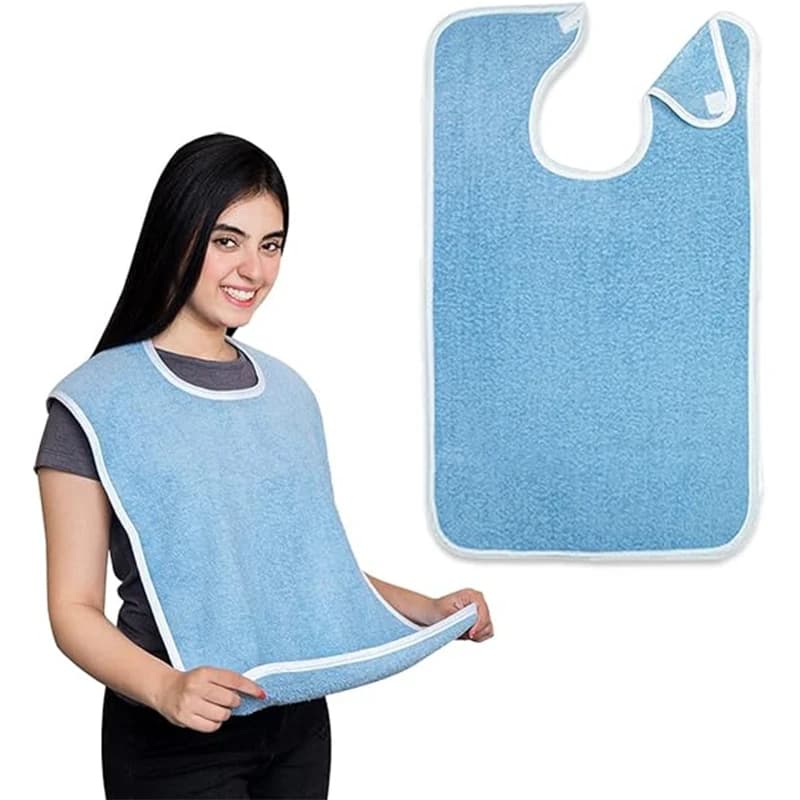 Premium Adult Bibs Unisex Adult Bibs Washable Eating Cloth Reusable Large Bibs for Women Men Elderly Seniors Clothing Protectors