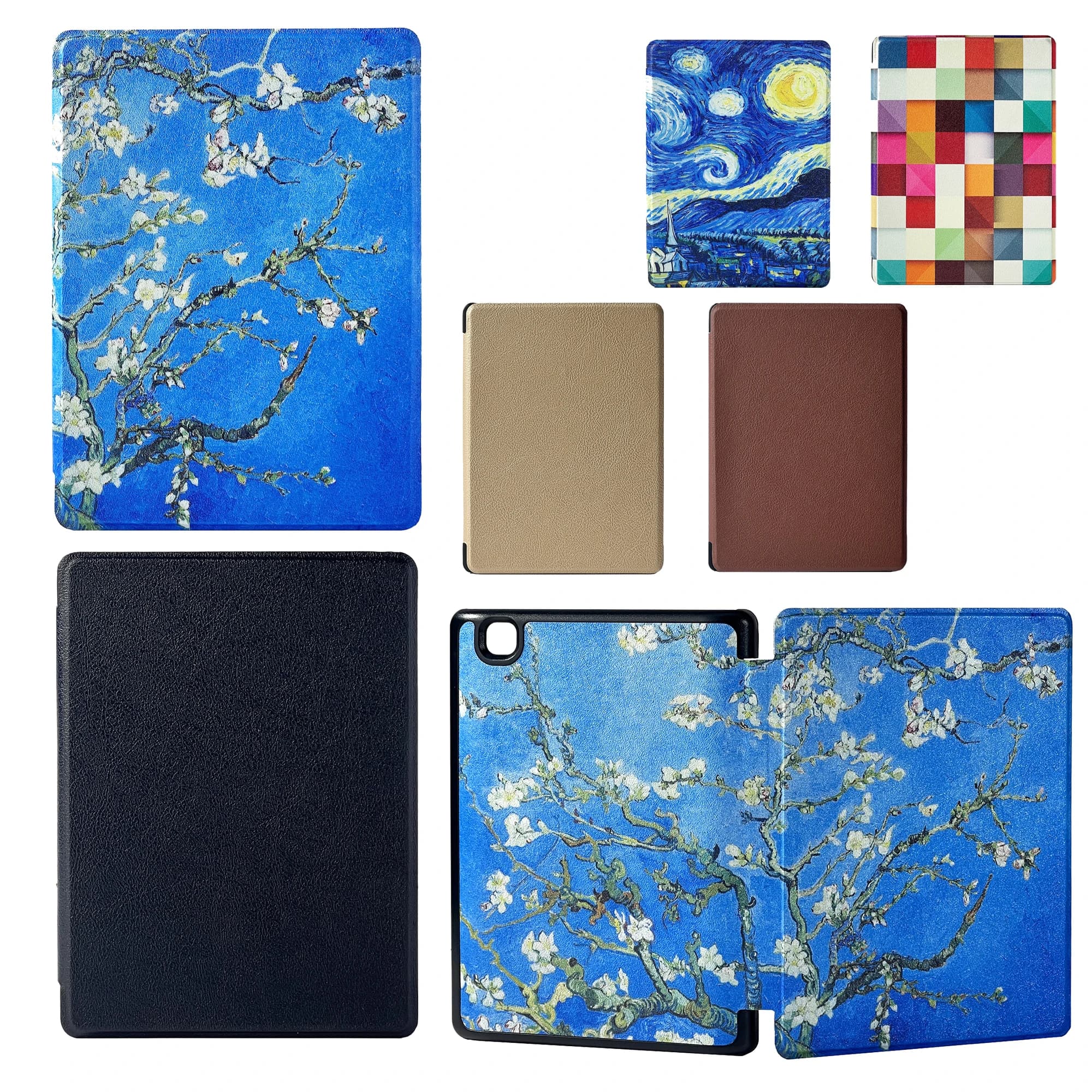 Leather Case for KOBO AURA EDITION 2 Cover 6 Inch N236 EReader Ebook Funda Capa Folio Magnetic Auto Wake Sleep Print Book Cover