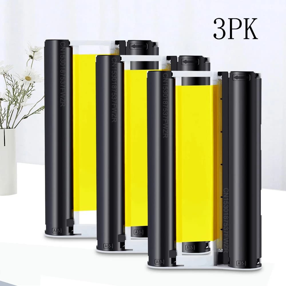 1~3PK Ink Cartridge for Canon Selphy Printer KP-108IN KP36IN 6 Inch Ink Cartridge for Canon Selphy CP1500 CP1300 CP1200 CP1000